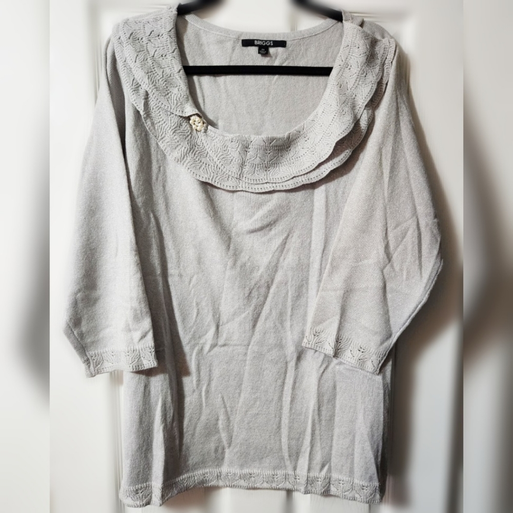 NWOT Sweater Blouse Lace Women's 2XL